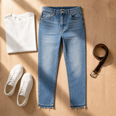 FRAY Tapered Jeans